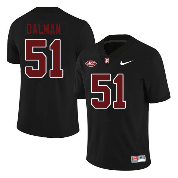 Drew Dalman Stanford Jersey,Stanford Cardinal #51 Drew Dalman Football Jersey Stitched-Black